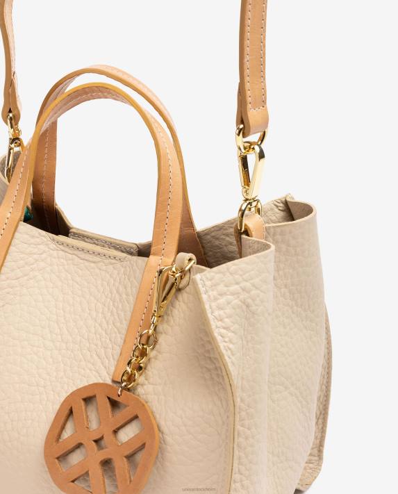 Unisa kvinnor beige liten handväska med handtag 06DT1163