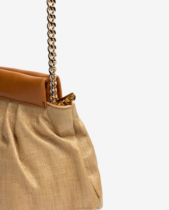 Unisa kvinnor graciös mellanstor raffia handväska 06DT1160