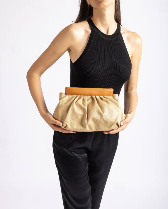 Unisa kvinnor graciös mellanstor raffia handväska 06DT1160