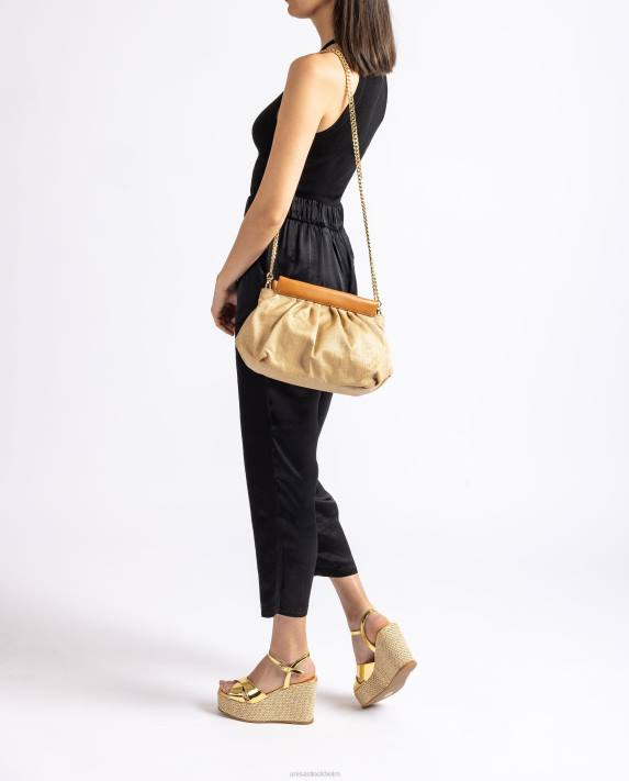 Unisa kvinnor graciös mellanstor raffia handväska 06DT1160