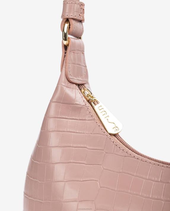 Unisa kvinnor rosa handväska i präglad läder 06DT1182