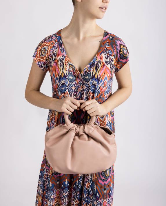 Unisa kvinnor rosa handväska med runda handtag 06DT1179