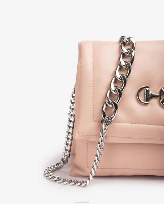 Unisa kvinnor rosa väska med quiltad effekt med monogram 06DT1181