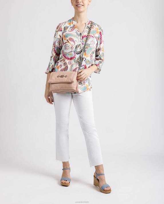 Unisa kvinnor rosa väska med quiltad effekt med monogram 06DT1181