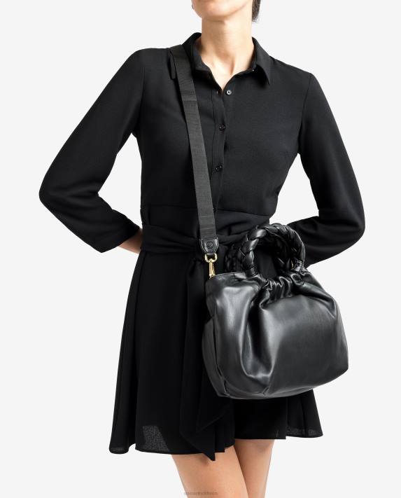 Unisa kvinnor svart handväska med runda handtag 06DT1173