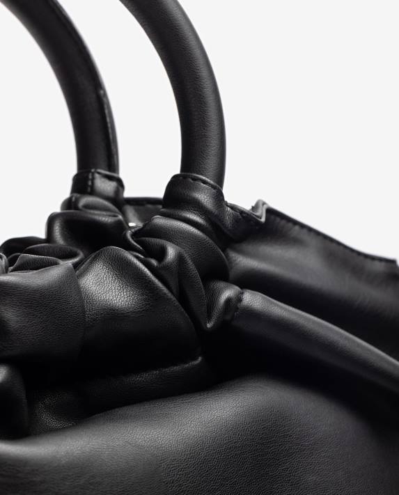 Unisa kvinnor svart handväska med runda handtag 06DT1178