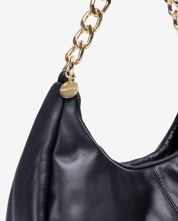 Unisa kvinnor svart medelstor axelväska 06DT1153