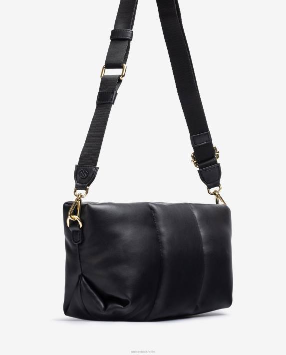 Unisa kvinnor svart medelstor quiltad handväska 06DT1164