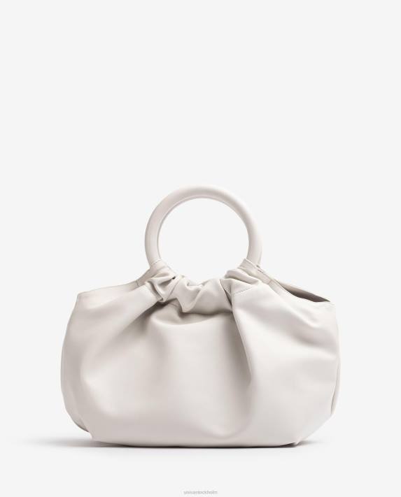 Unisa kvinnor vit handväska med runda handtag 06DT1180