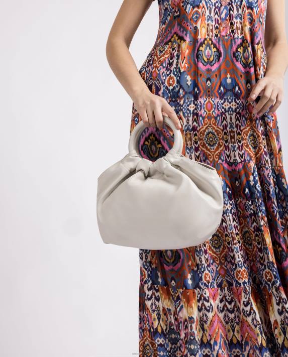 Unisa kvinnor vit handväska med runda handtag 06DT1180