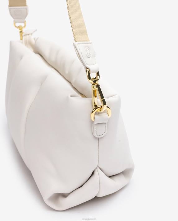 Unisa kvinnor vit medelstor quiltad handväska 06DT1166