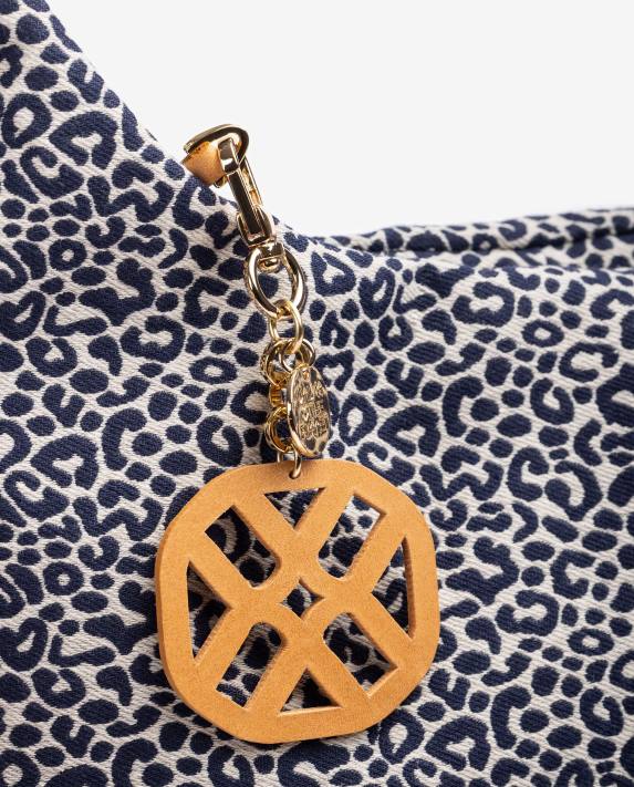 Unisa kvinnor blå handväska i återvunnet tyg 06DT1095