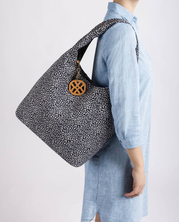 Unisa kvinnor blå handväska i återvunnet tyg 06DT1095