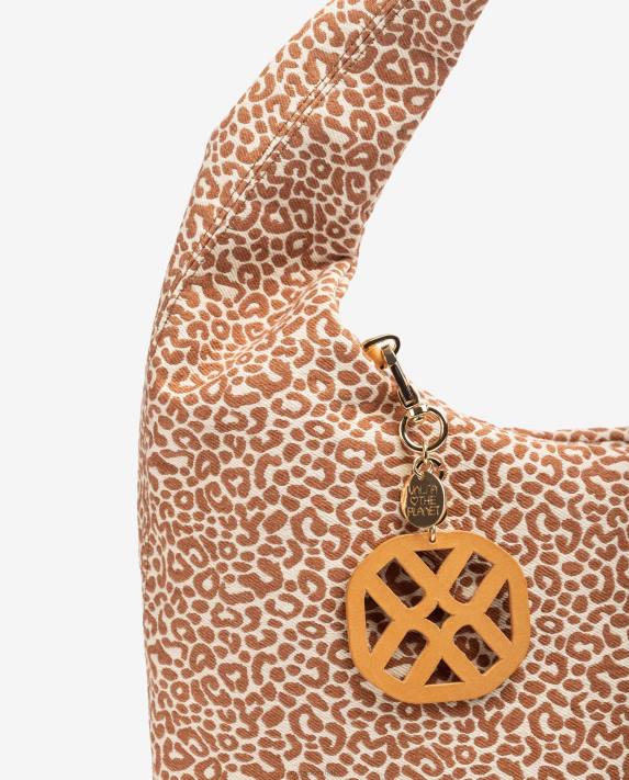 Unisa kvinnor brun handväska i återvunnet tyg 06DT1092