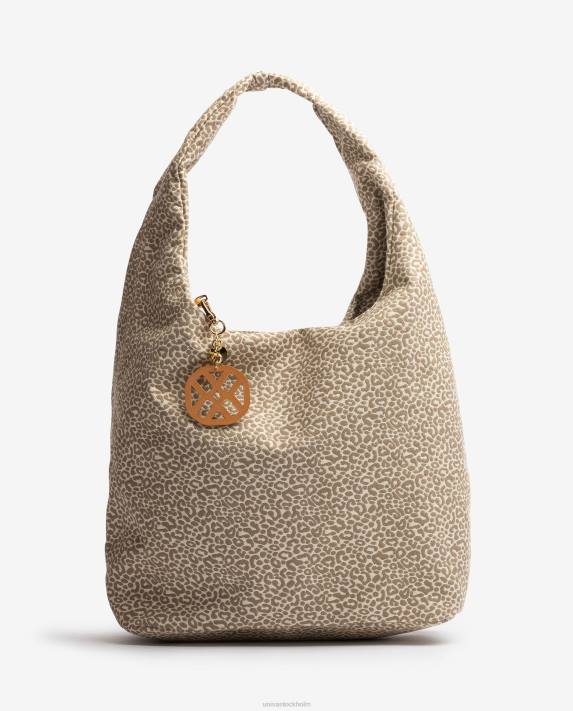 Unisa kvinnor brun handväska i återvunnet tyg 06DT1094