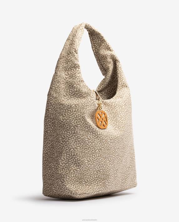 Unisa kvinnor brun handväska i återvunnet tyg 06DT1094