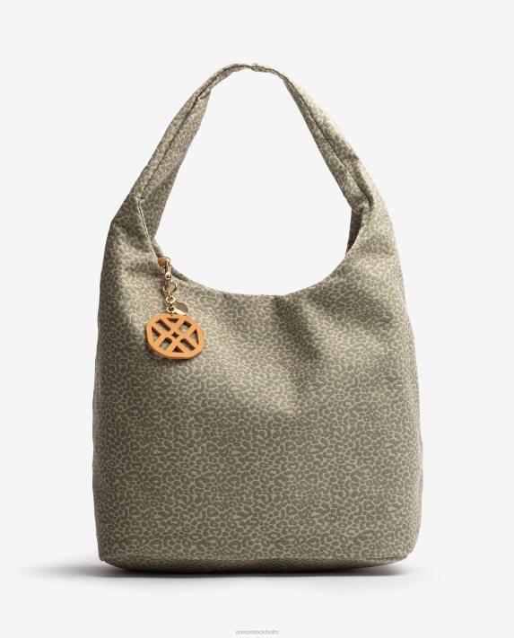 Unisa kvinnor grön handväska i återvunnet tyg 06DT1093