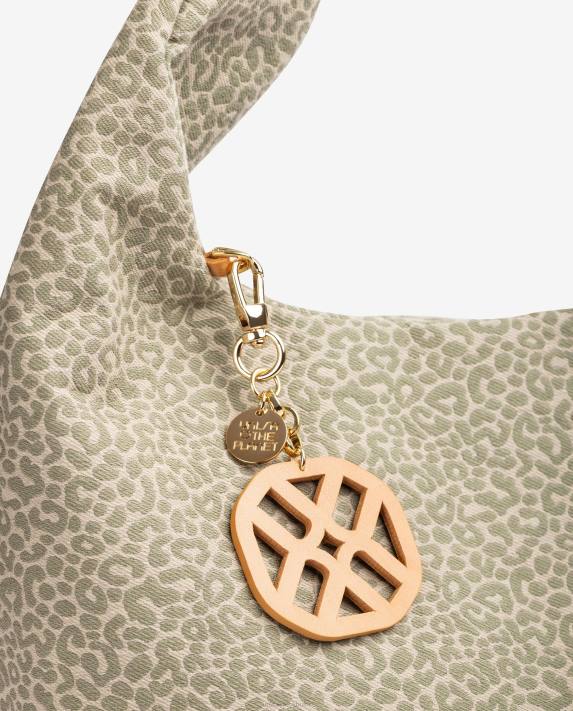 Unisa kvinnor grön handväska i återvunnet tyg 06DT1093