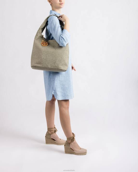 Unisa kvinnor grön handväska i återvunnet tyg 06DT1093