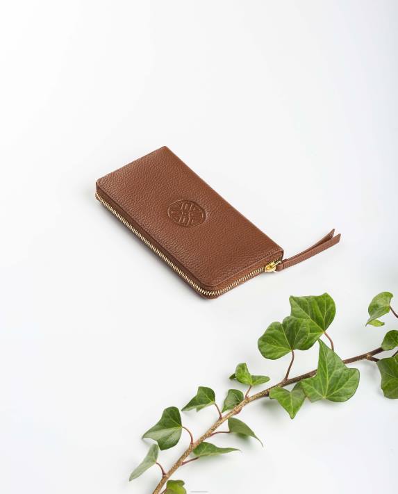 Unisa kvinnor brun tunn plånbok monogram 06DT1232