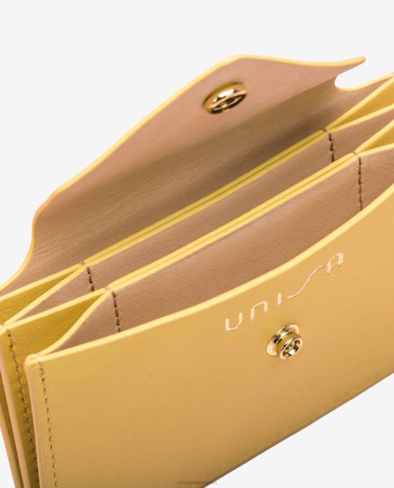 Unisa kvinnor gul läder korthållare färg 06DT1238