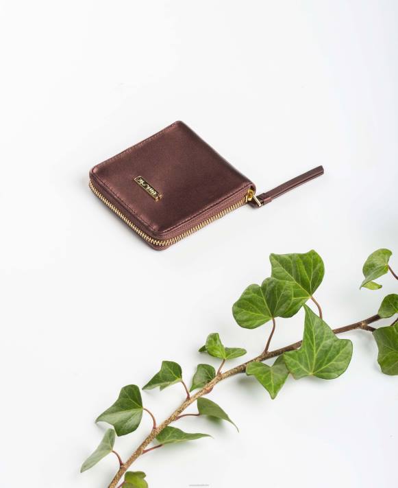 Unisa kvinnor röd läderplånbok med dragkedja 06DT1235