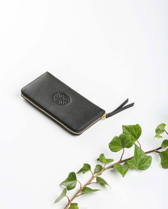 Unisa kvinnor svart tunn plånbok monogram 06DT1231