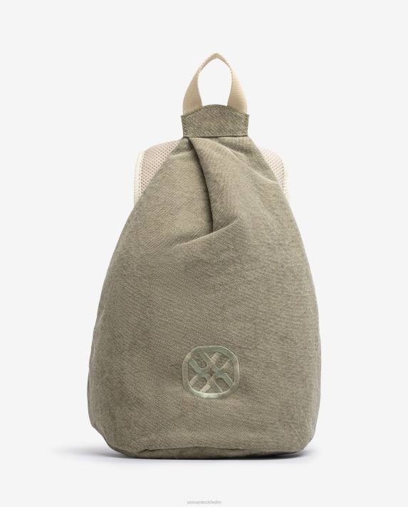 Unisa kvinnor grön ryggsäck i ekolinotyg 06DT1228