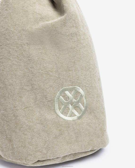 Unisa kvinnor grön ryggsäck i ekolinotyg 06DT1228