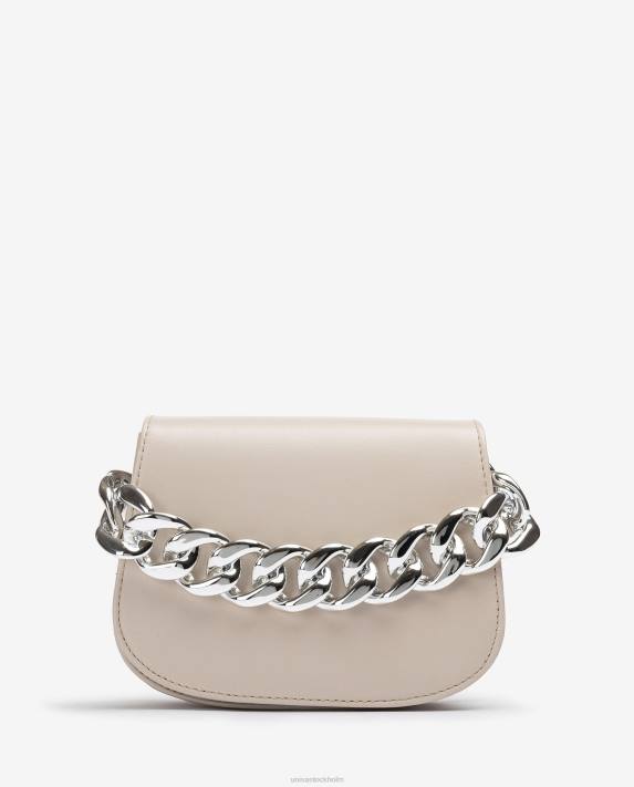 Unisa kvinnor beige handväska med en gyllene kedja 06DT1200