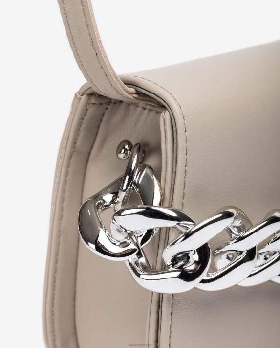 Unisa kvinnor beige handväska med en gyllene kedja 06DT1200