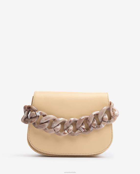 Unisa kvinnor beige handväska med kedja 06DT1220