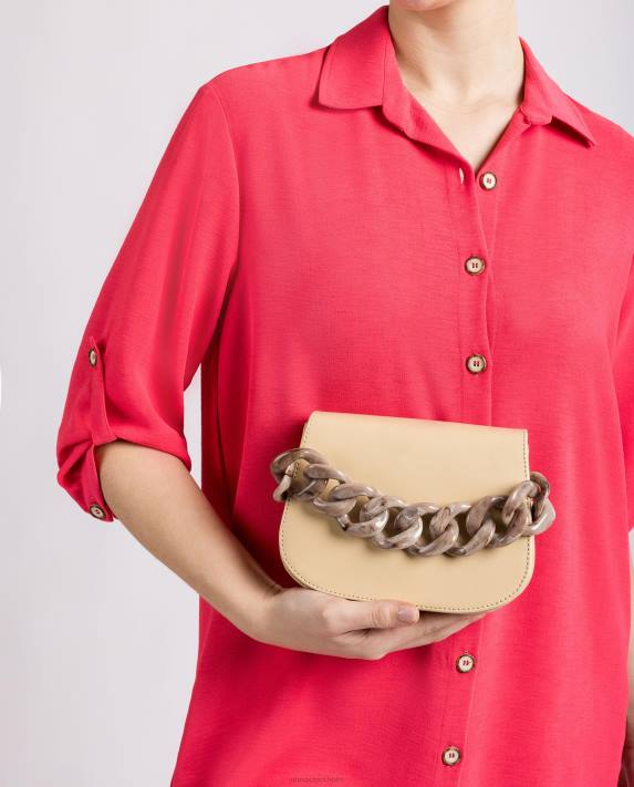 Unisa kvinnor beige handväska med kedja 06DT1220