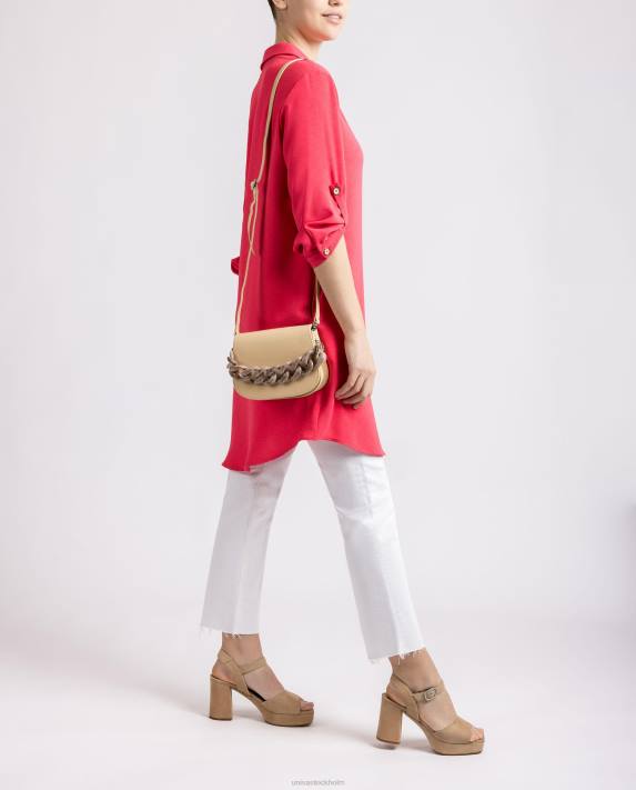 Unisa kvinnor beige handväska med kedja 06DT1220