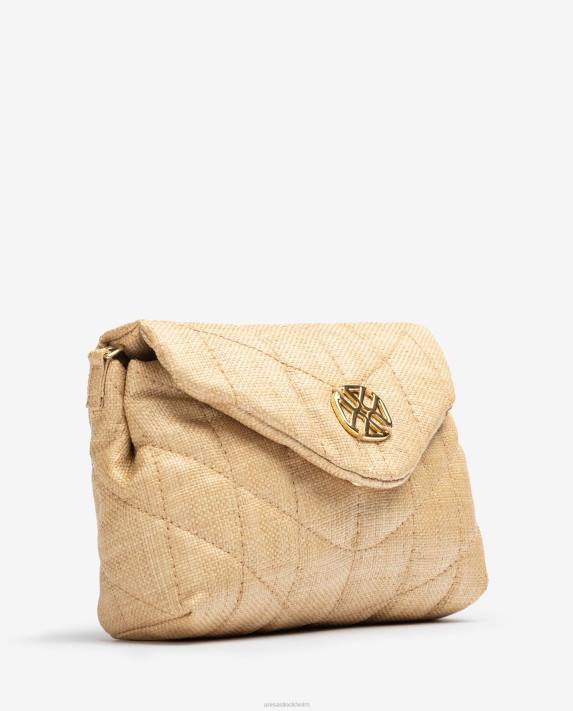 Unisa kvinnor brun liten handväska med quiltad effekt 06DT1204