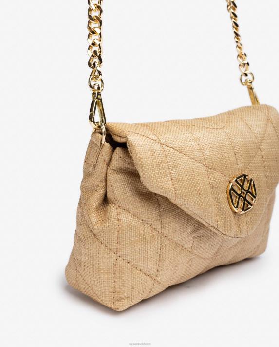 Unisa kvinnor brun liten handväska med quiltad effekt 06DT1204