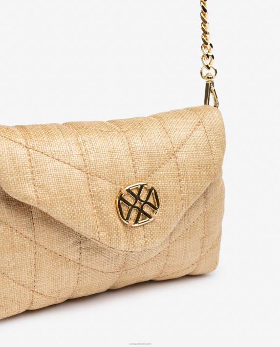 Unisa kvinnor brun liten handväska med quiltad effekt 06DT1204