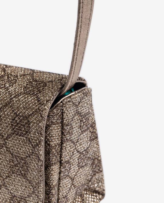 Unisa kvinnor graciös handväska i blankt tyg 06DT1223