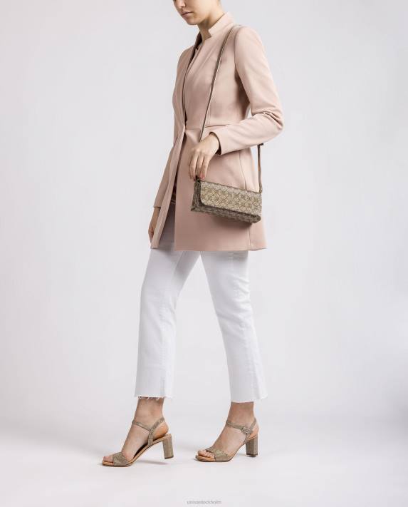 Unisa kvinnor graciös handväska i blankt tyg 06DT1223