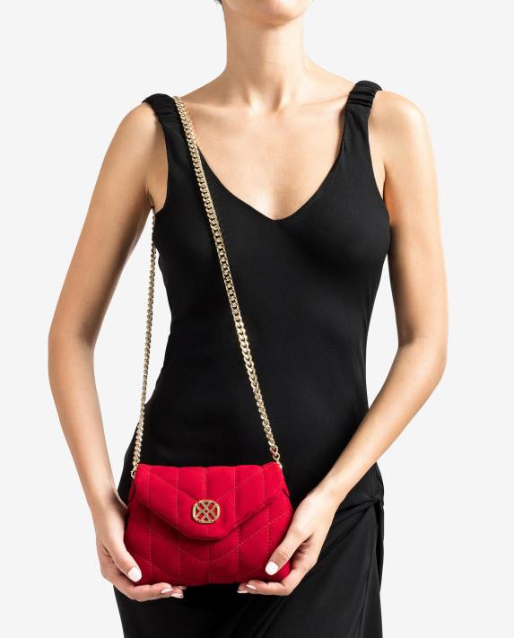 Unisa kvinnor röd vadderad handväska 06DT1215