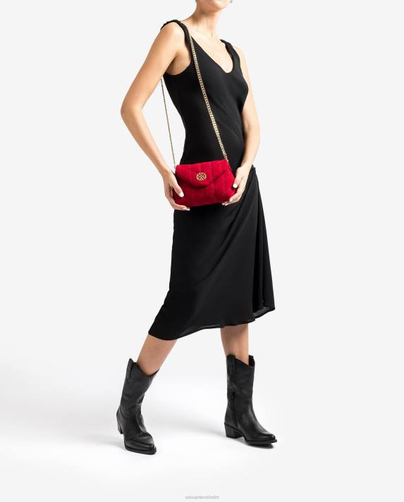 Unisa kvinnor röd vadderad handväska 06DT1215