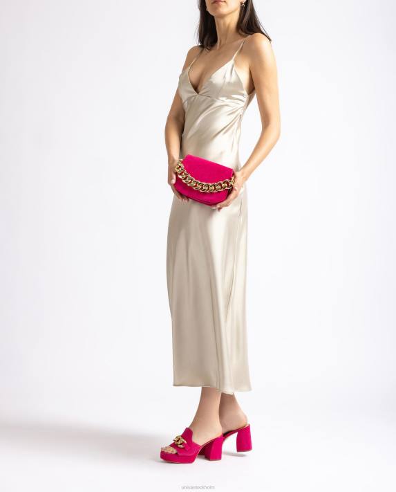 Unisa kvinnor rosa handväska med en gyllene kedja 06DT1185