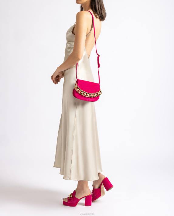 Unisa kvinnor rosa handväska med en gyllene kedja 06DT1185