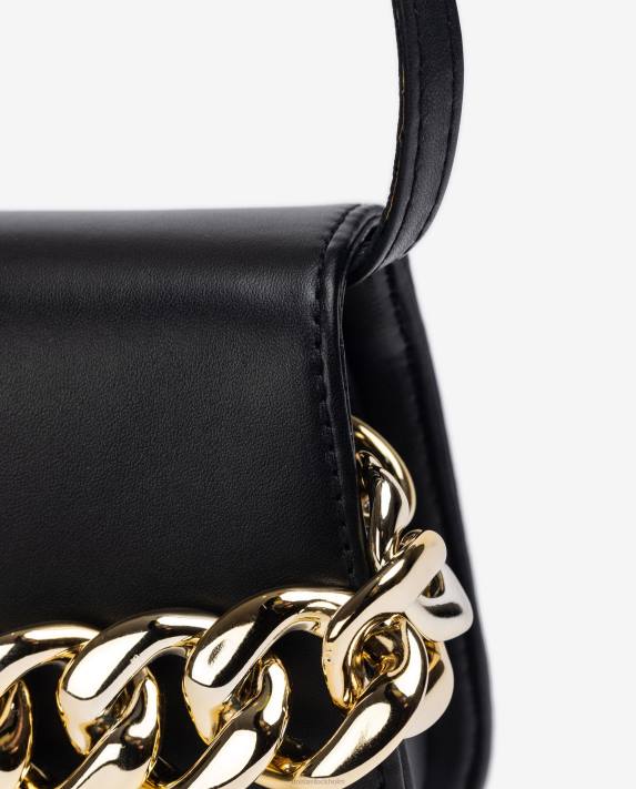 Unisa kvinnor svart handväska med en gyllene kedja 06DT1199