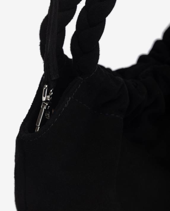 Unisa kvinnor svart handväska med flätade handtag 06DT1188