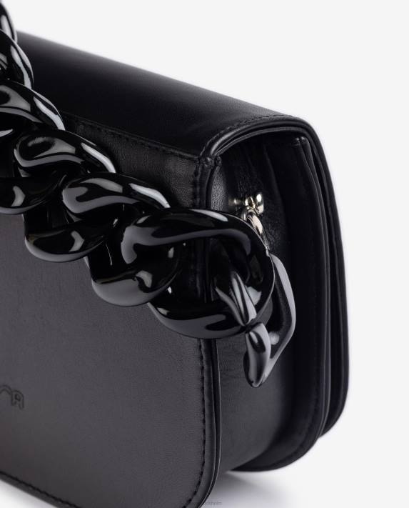 Unisa kvinnor svart handväska med kedja 06DT1219