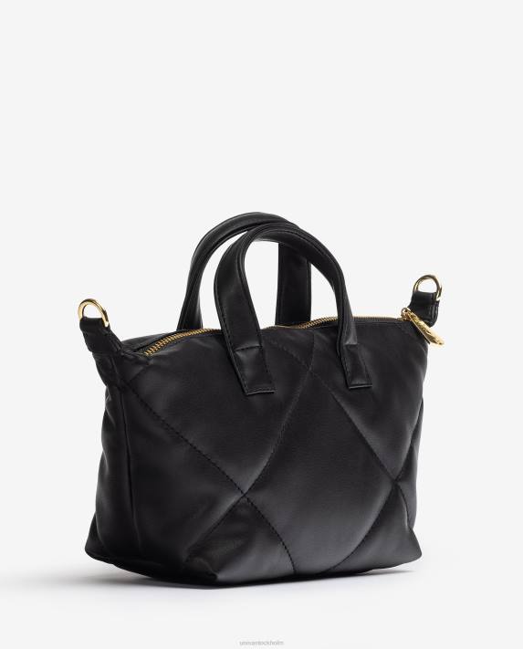 Unisa kvinnor svart handväska med quiltad effekt 06DT1218
