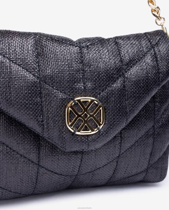 Unisa kvinnor svart liten handväska med quiltad effekt 06DT1195