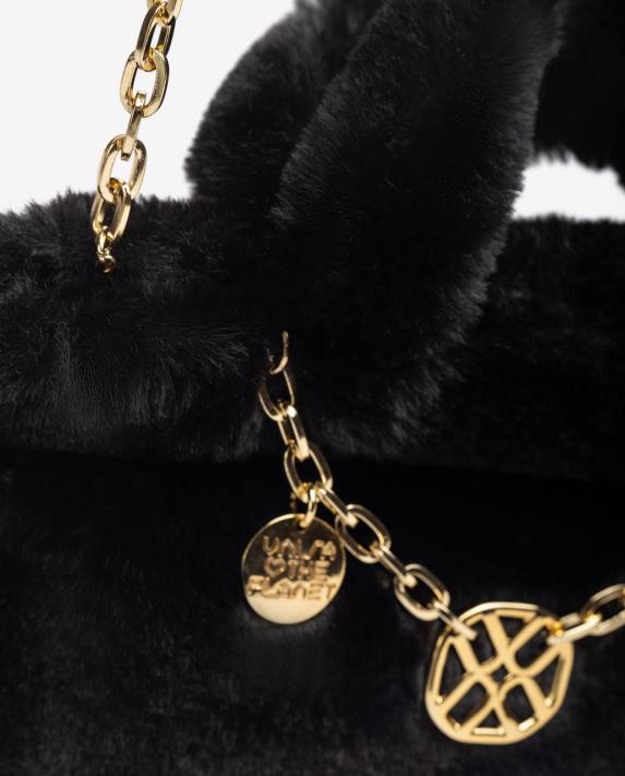 Unisa kvinnor svart miniväska med utsmyckning 06DT1196