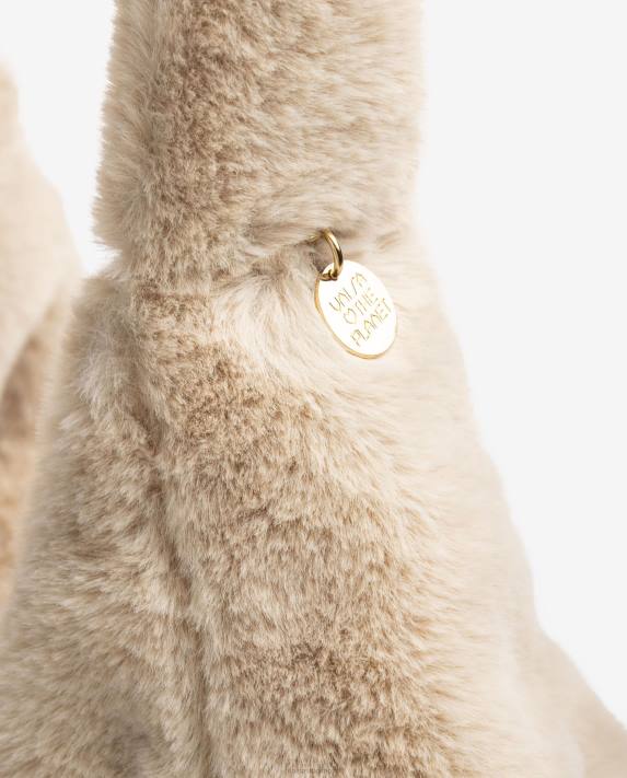 Unisa kvinnor beige handväska i återvunnet tyg 06DT1126